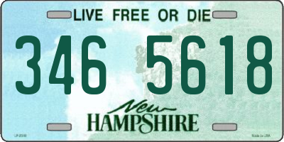 NH license plate 3465618