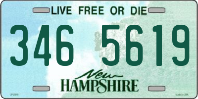 NH license plate 3465619