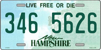 NH license plate 3465626