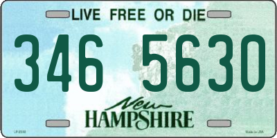 NH license plate 3465630