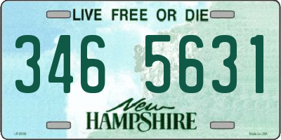 NH license plate 3465631