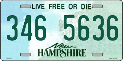 NH license plate 3465636