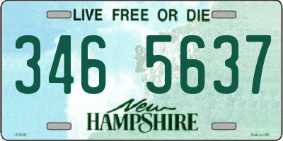 NH license plate 3465637