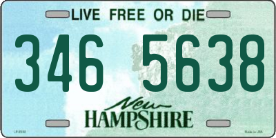 NH license plate 3465638