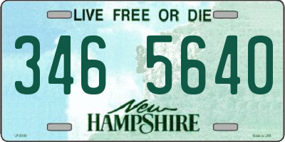 NH license plate 3465640