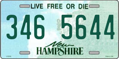 NH license plate 3465644
