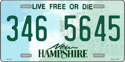 NH license plate 3465645