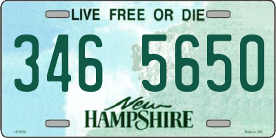NH license plate 3465650