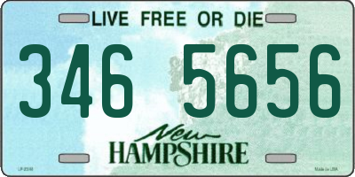 NH license plate 3465656