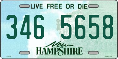 NH license plate 3465658