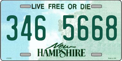NH license plate 3465668