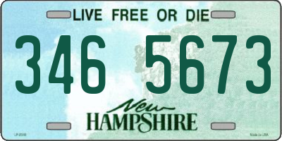 NH license plate 3465673