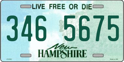 NH license plate 3465675