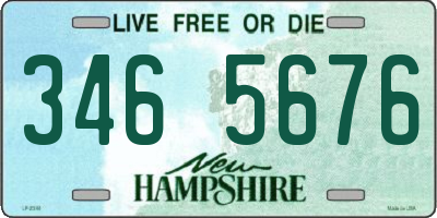 NH license plate 3465676