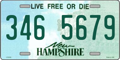 NH license plate 3465679