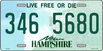 NH license plate 3465680