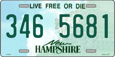 NH license plate 3465681