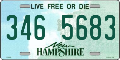 NH license plate 3465683