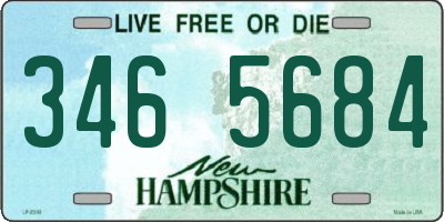 NH license plate 3465684