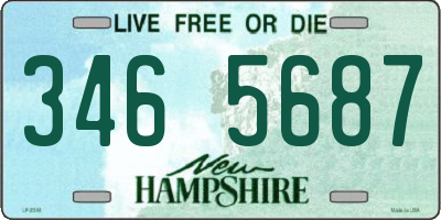 NH license plate 3465687