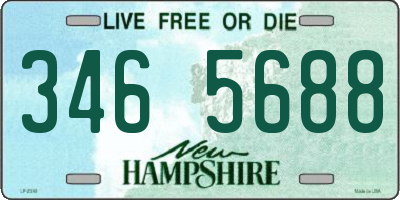 NH license plate 3465688
