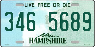 NH license plate 3465689