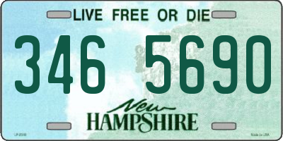 NH license plate 3465690