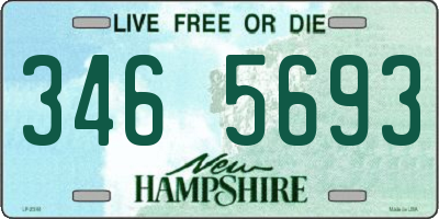 NH license plate 3465693