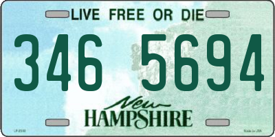NH license plate 3465694