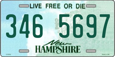 NH license plate 3465697