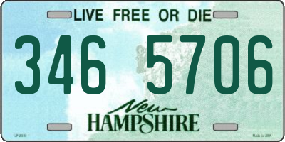 NH license plate 3465706