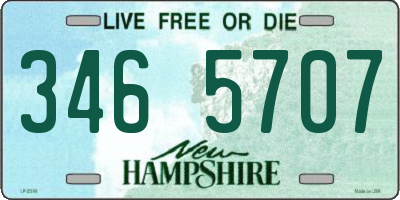 NH license plate 3465707