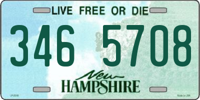 NH license plate 3465708