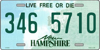 NH license plate 3465710