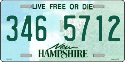 NH license plate 3465712