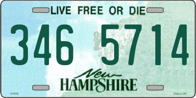 NH license plate 3465714