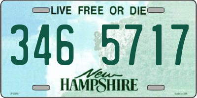 NH license plate 3465717