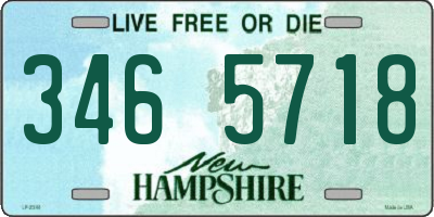 NH license plate 3465718