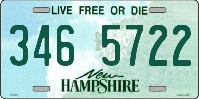 NH license plate 3465722