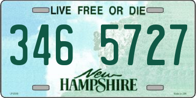 NH license plate 3465727
