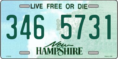 NH license plate 3465731