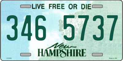 NH license plate 3465737