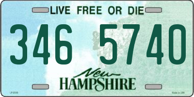 NH license plate 3465740