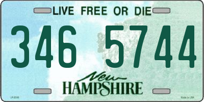 NH license plate 3465744