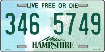 NH license plate 3465749