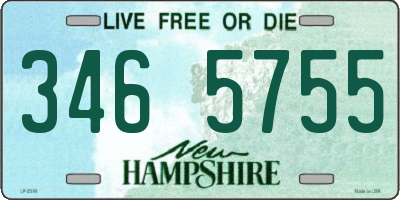 NH license plate 3465755