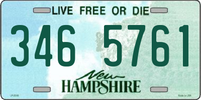 NH license plate 3465761