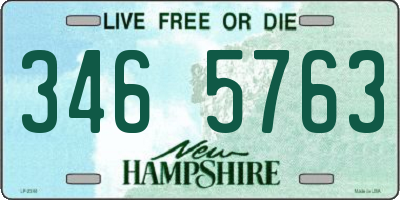 NH license plate 3465763