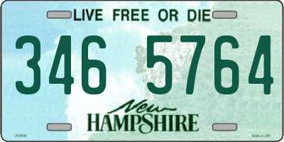 NH license plate 3465764