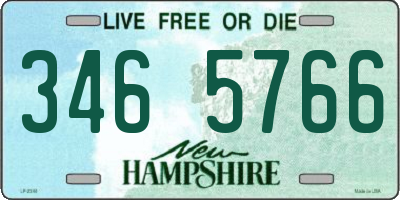 NH license plate 3465766